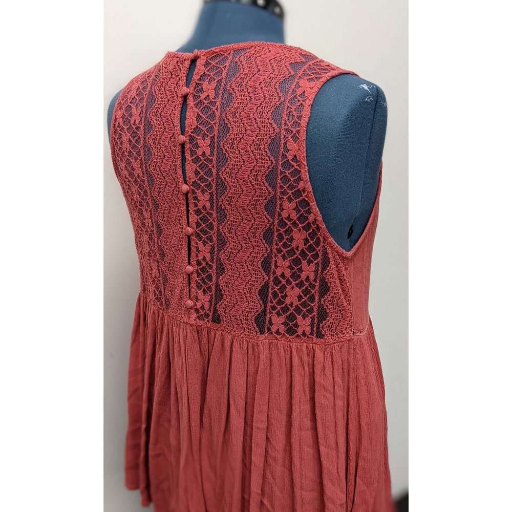 Forever 21+ Dusty Rose Babydoll Lace Top 2X